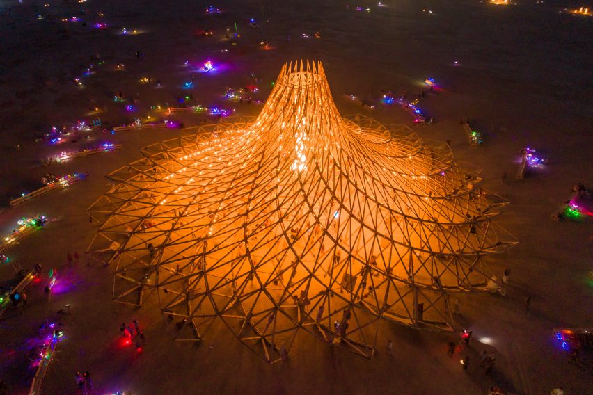 Arthur Mamou-Mani's Galaxia temple for Burning Man 2018