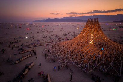 Arthur Mamou-Mani's Galaxia temple for Burning Man 2018
