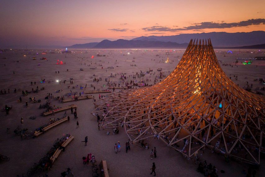 Arthur Mamou-Mani's Galaxia temple for Burning Man 2018