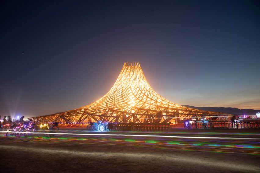 Arthur Mamou-Mani's Galaxia temple for Burning Man 2018