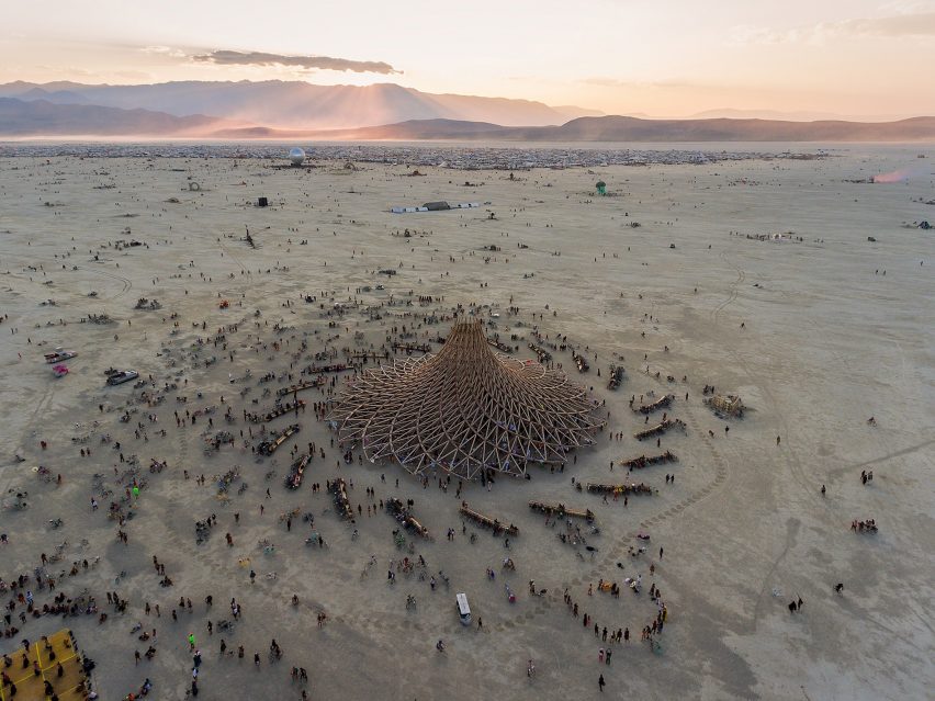 Arthur Mamou-Mani's Galaxia temple for Burning Man 2018