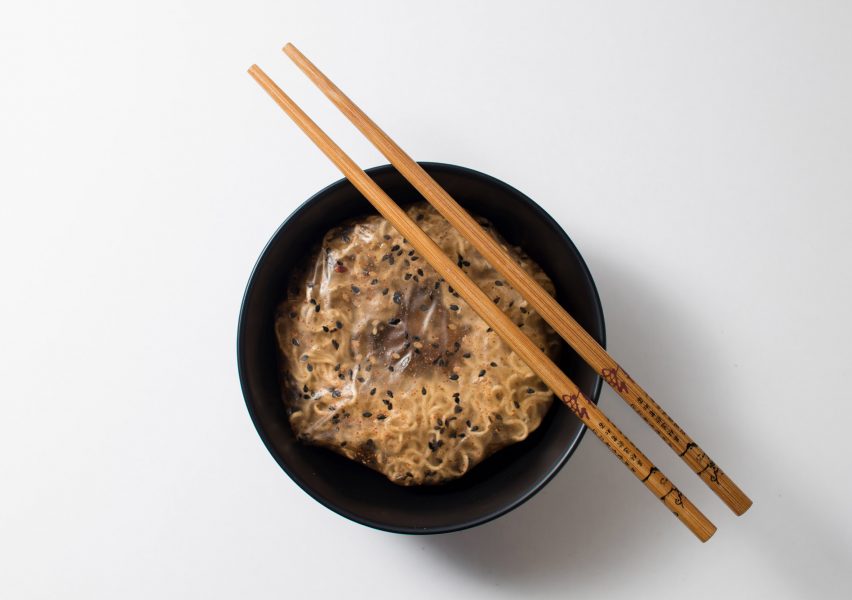 Edible, Dissolvable Noodle Pack by Holly Grounds