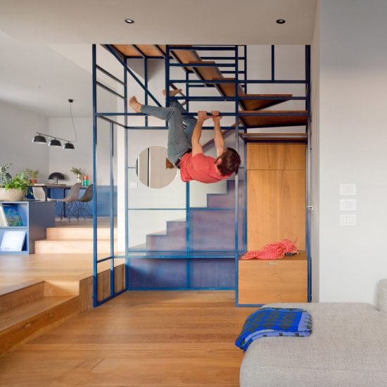 Deferrari+Modesti designs rock climbing-themed staircase for villa in Tuscany