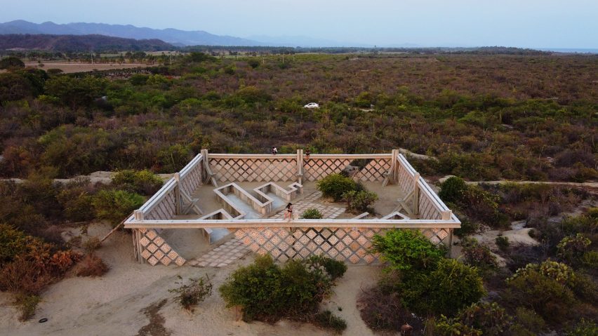 Descended from another sun pavilion at Casa Wabi by Gabinete de Arquitectura