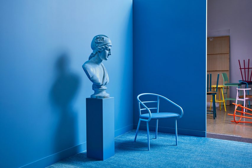 Division Twelve creates powder-coated bent-metal furniture for the contract market that comes in an array of bright colours