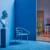 Division Twelve creates powder-coated bent-metal furniture for the contract market that comes in an array of bright colours