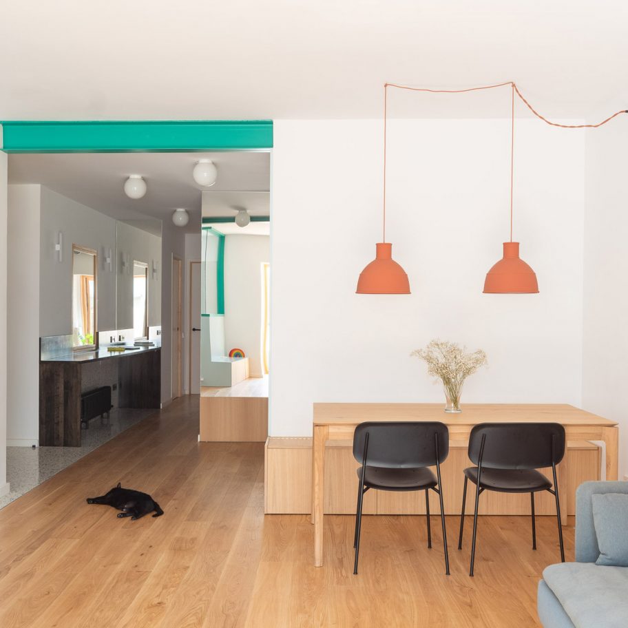 Cavaa designs colourful built-in furniture for an apartment in Spain