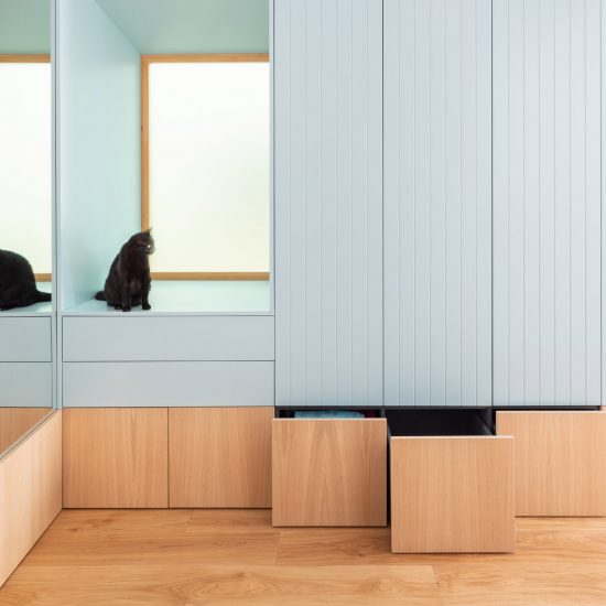Cavaa designs colourful built-in furniture for an apartment in Spain