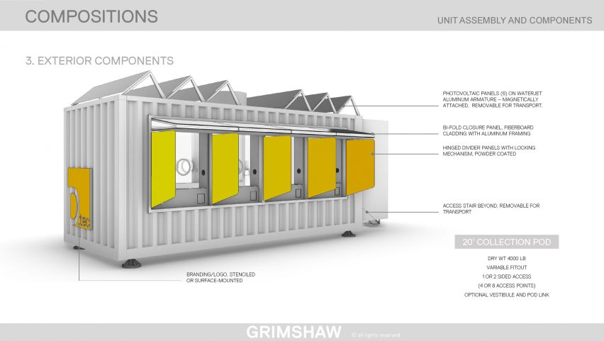 D-Tec shipping-container coronavirus-testing centres by Grimshaw and SG Blocks for Osang