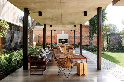 Mexican home with outdoor lounge area