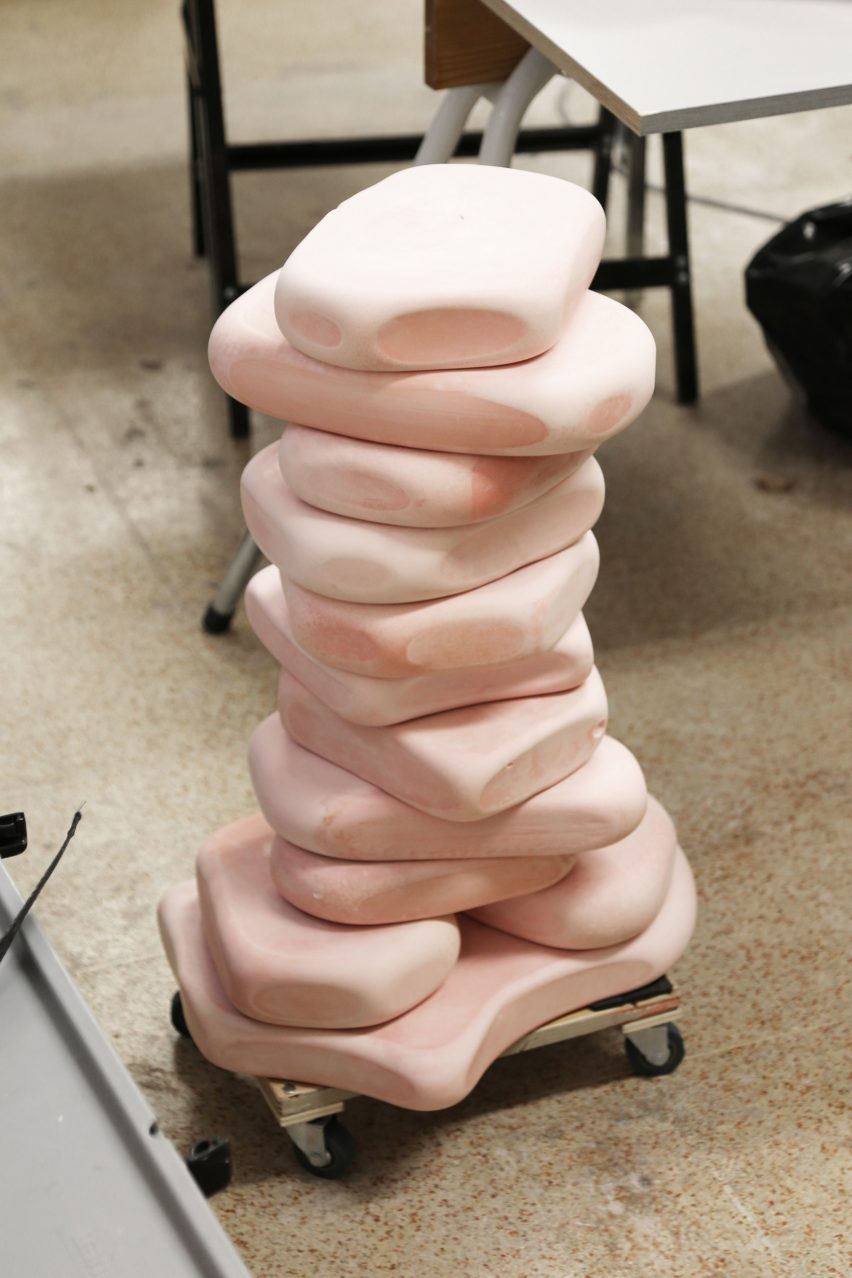 Hem reveals design process behind Soft Baroque's Puffy Brick counter