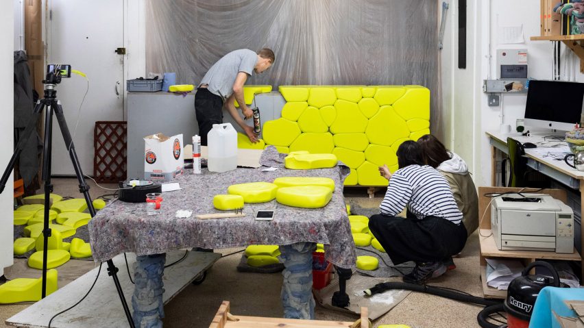 Hem reveals design process behind Soft Baroque's Puffy Brick counter