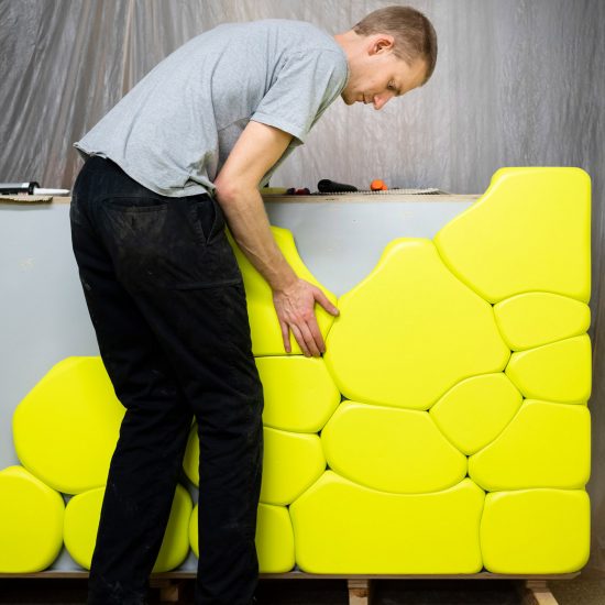 Hem reveals design process behind Soft Baroque's Puffy Brick counter