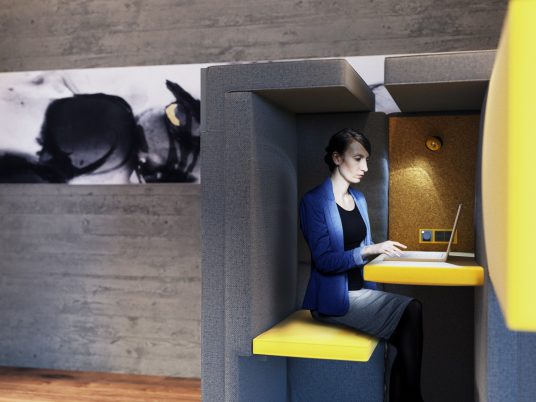 Jak Studio's L20 sofa concept doubles up as a private work pod