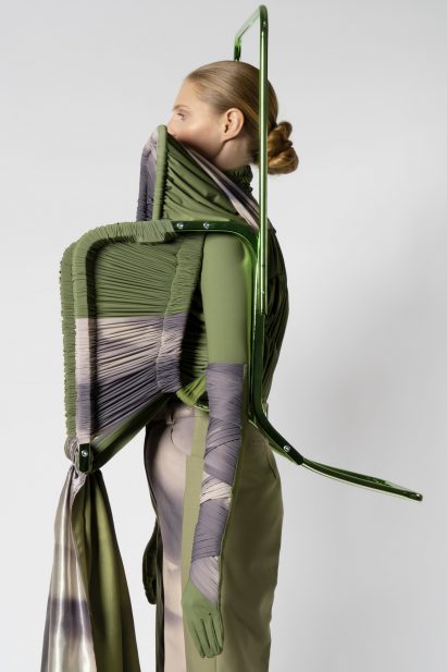 Jessan Macatangay makes fashion collection from drapery and deconstructed furniture