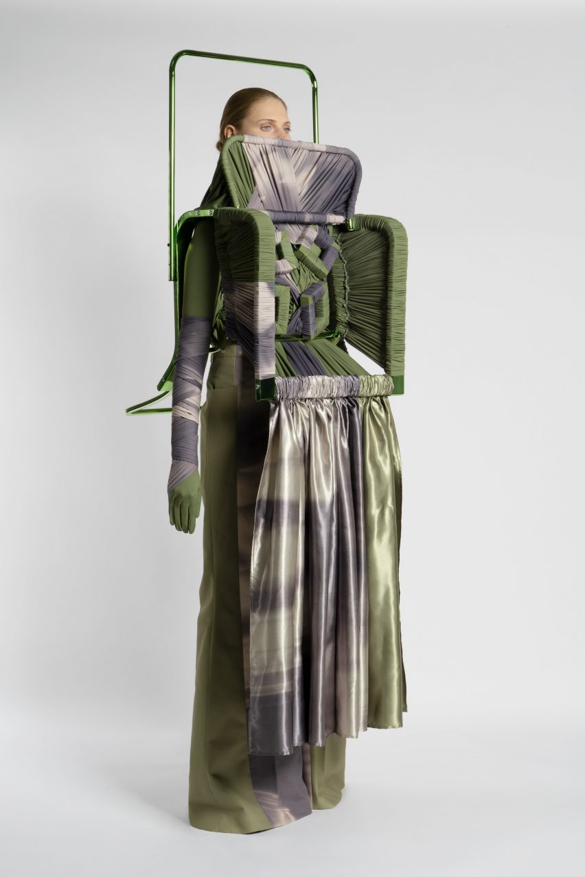 Jessan Macatangay makes fashion collection from drapery and deconstructed furniture