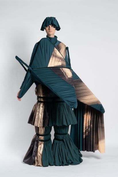 Jessan Macatangay makes fashion collection from drapery and deconstructed furniture