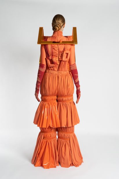 Jessan Macatangay makes fashion collection from drapery and deconstructed furniture