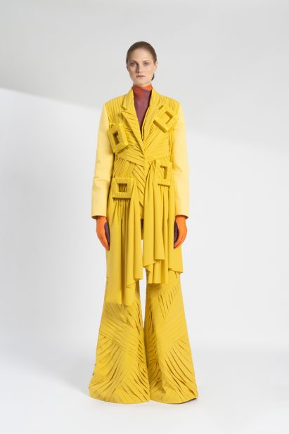 Jessan Macatangay makes fashion collection from drapery and deconstructed furniture
