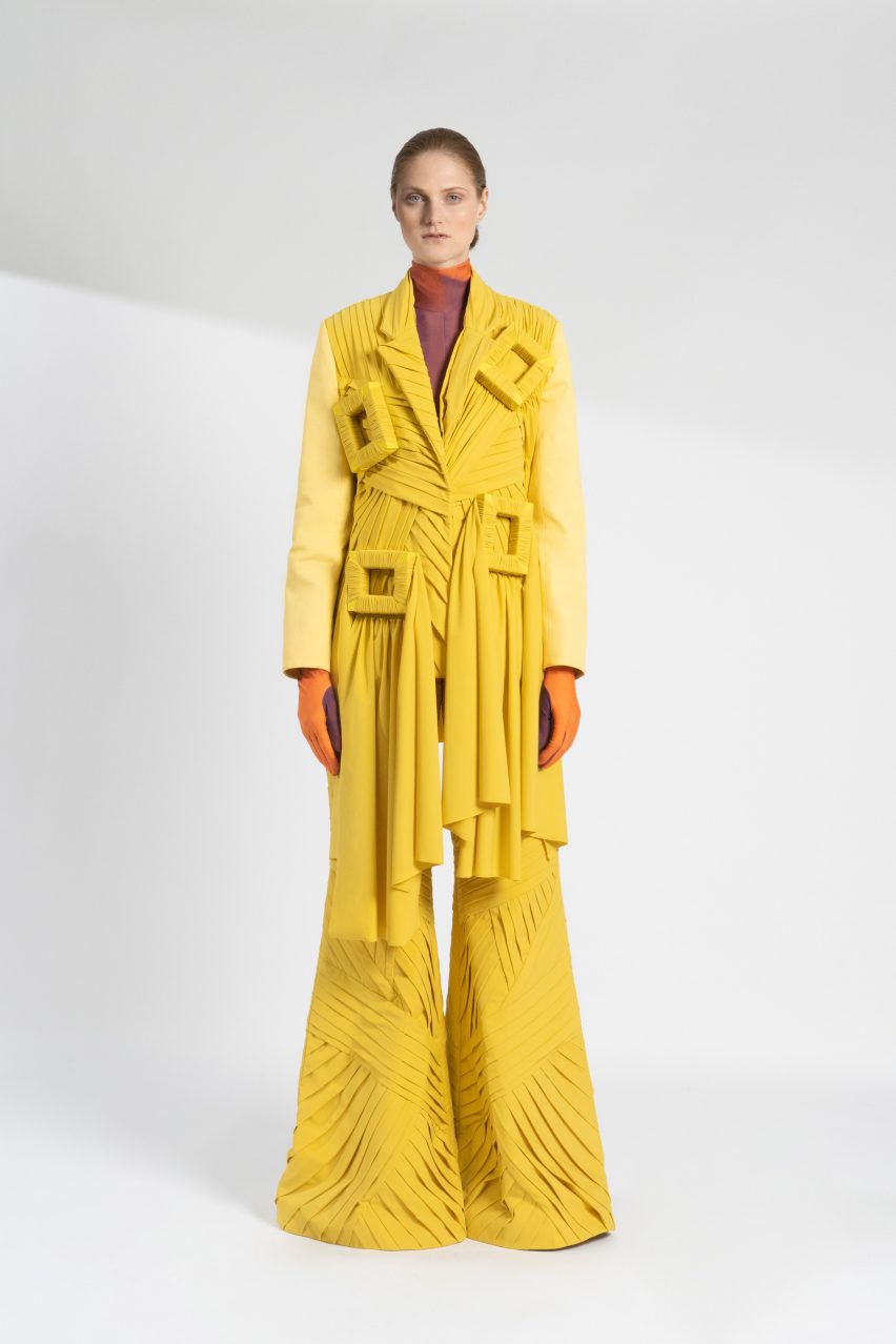 Jessan Macatangay makes fashion collection from drapery and deconstructed furniture