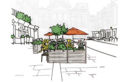 Liverpool Without Walls outdoor seating parklets by Arup