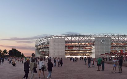 Feyenoord Stadium by OMA and LOLA Landscape Architects