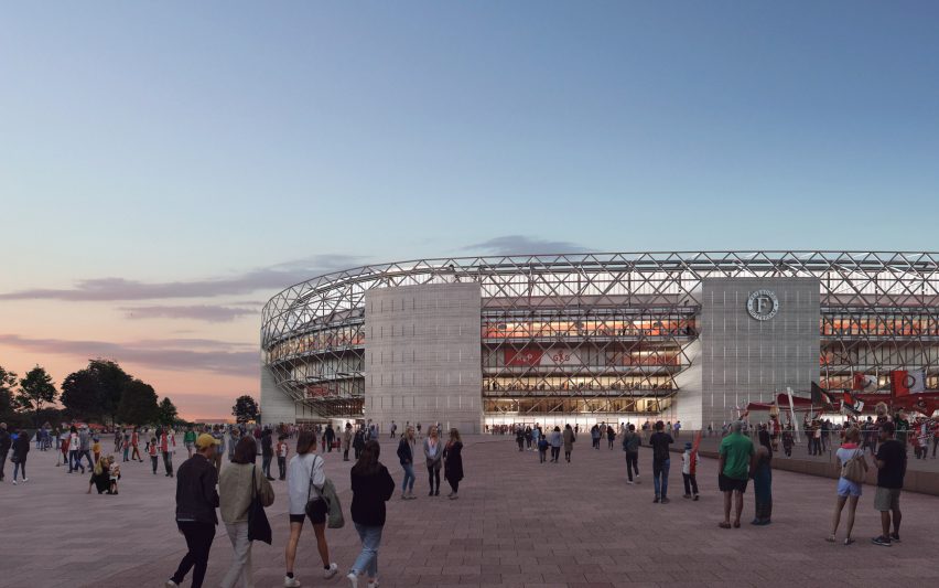 Feyenoord Stadium by OMA and LOLA Landscape Architects