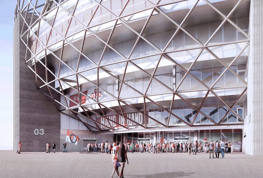 Feyenoord Stadium by OMA and LOLA Landscape Architects