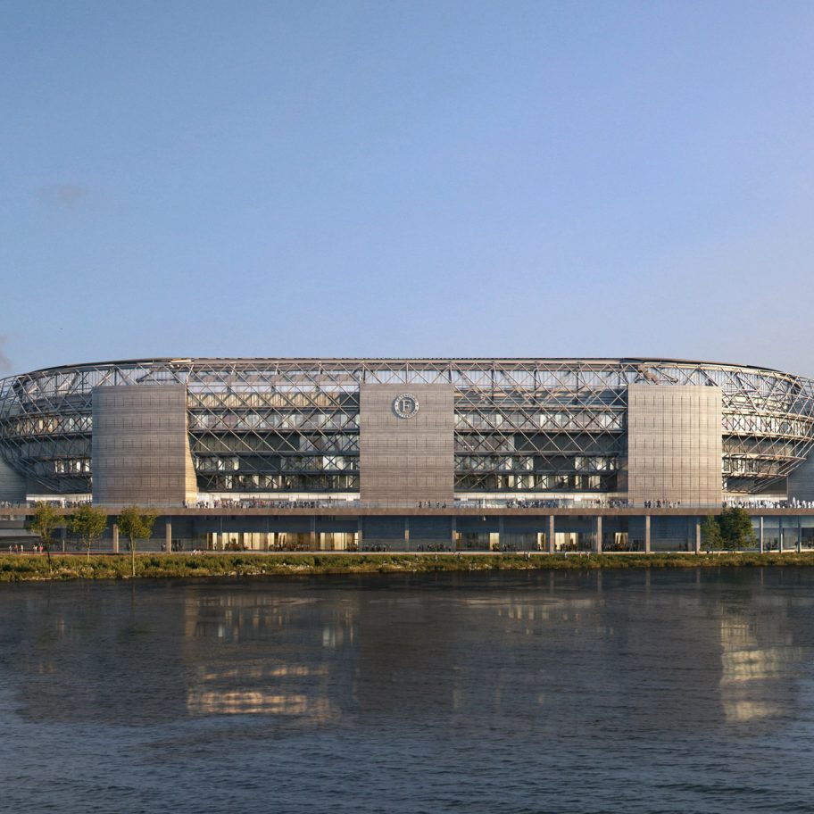Feyenoord Stadium by OMA and LOLA Landscape Architects