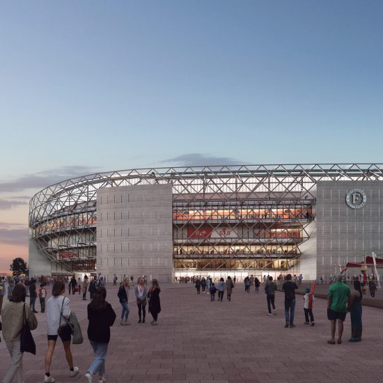 Feyenoord Stadium by OMA and LOLA Landscape Architects