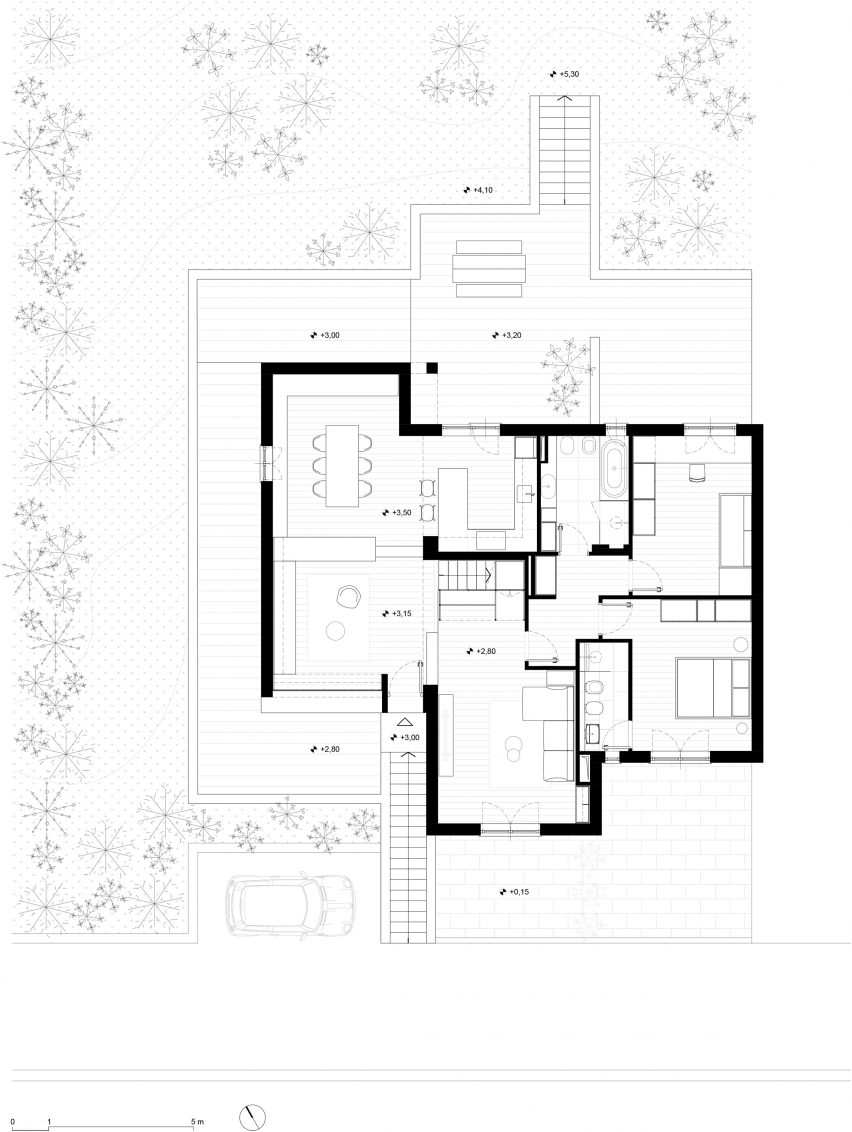 Prato villa interior by Deferrari+Modesti