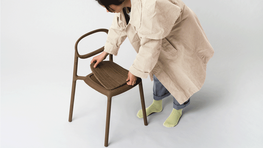 Nataša Perković makes textured designs from palm oil byproducts