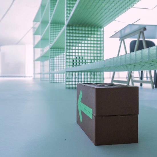 Social distancing installation at MAAT by Sam Barrow