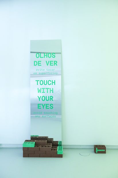 Social distancing installation at MAAT by Sam Barrow