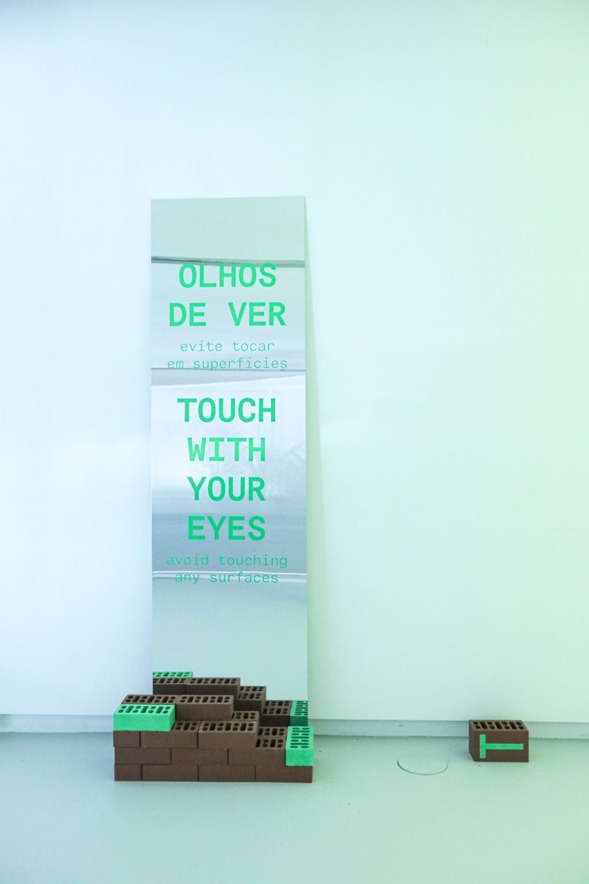 Social distancing installation at MAAT by Sam Barrow
