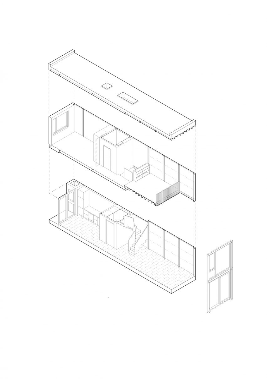 Slot House in Peckham, London, by Sandy Rendel Architects, working with Sally Rendel