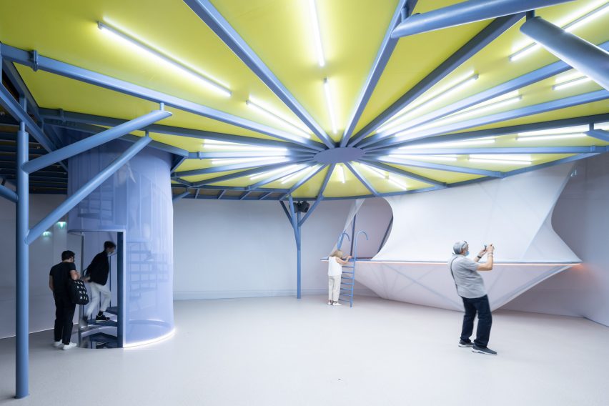 SO-IL's Beehive installation at the Museum of Art, Architecture and Technology (MAAT) in Lisbon