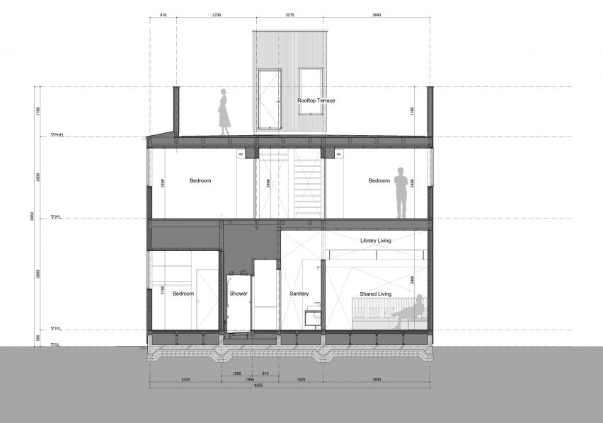 Zeze Osaka co-living house by Swing architects