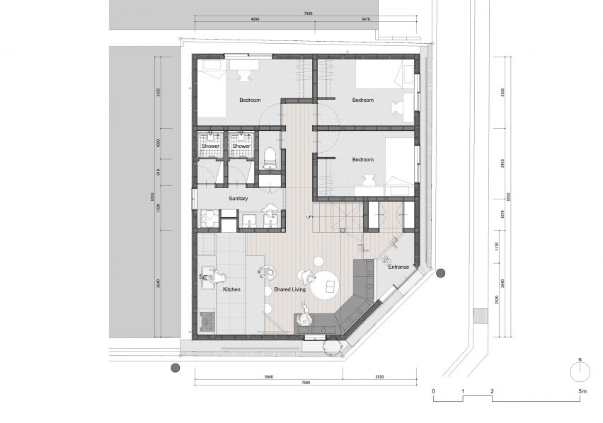 Zeze Osaka co-living house by Swing architects