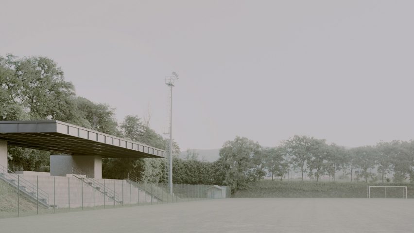 Municipal stadium in Travettore di Rosà by Didonè Comacchio Architects