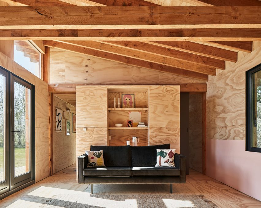 Exposed timber cabin in Drenthe, the Netherlands, by Crafted Works