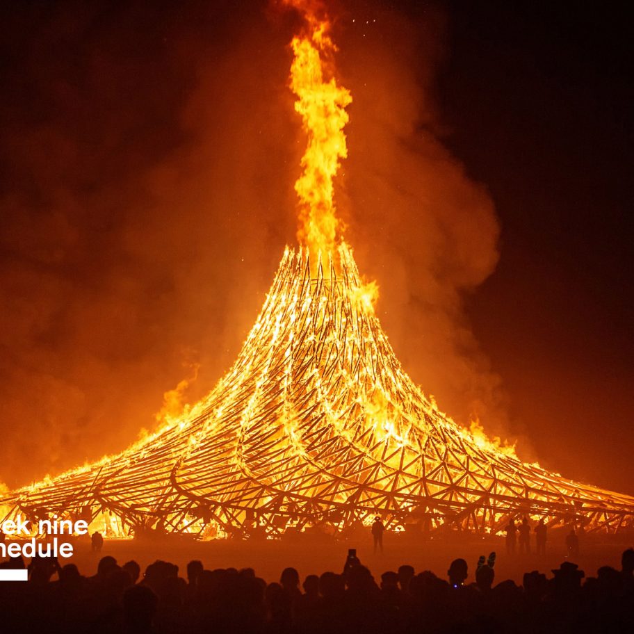 The schedule for week nine of Virtual Design Festival