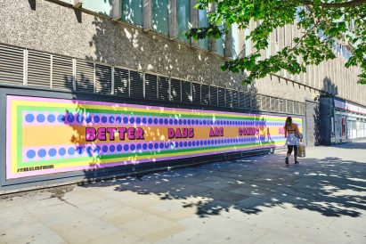 "Better days are coming I promise" art work by Yinka Ilori for the NHS