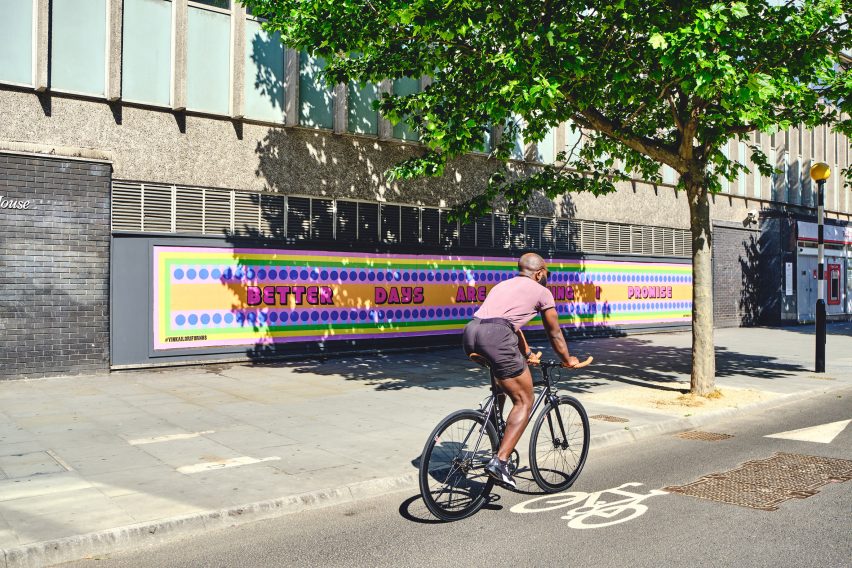"Better days are coming I promise" art work by Yinka Ilori for the NHS