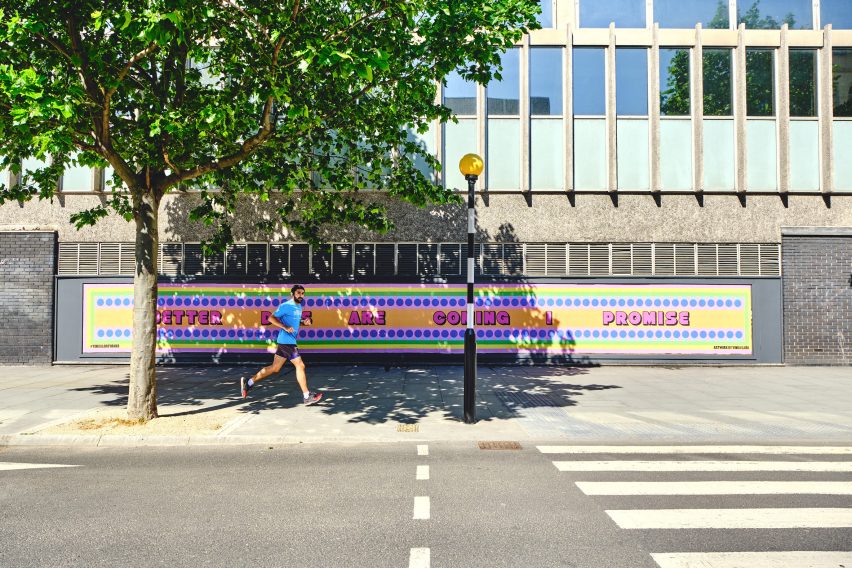 "Better days are coming I promise" art work by Yinka Ilori for the NHS