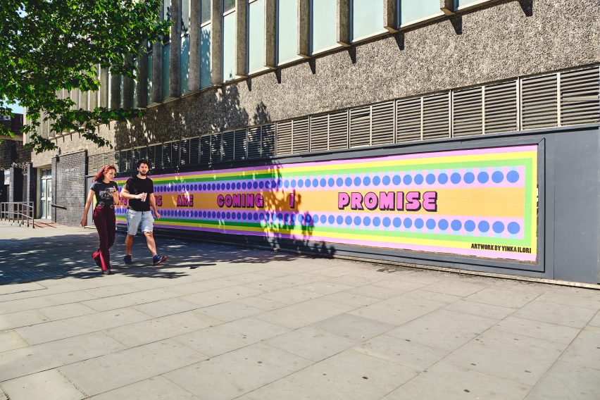 "Better days are coming I promise" art work by Yinka Ilori for the NHS