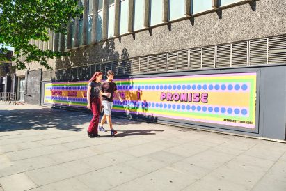 "Better days are coming I promise" art work by Yinka Ilori for the NHS