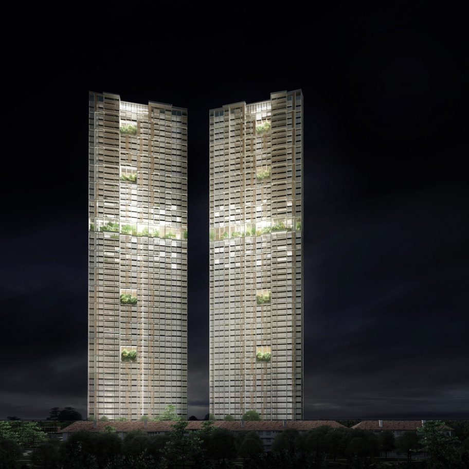 Avenue South Residences, world's tallest prefabricated skyscrapers in Singapore by ADDP 