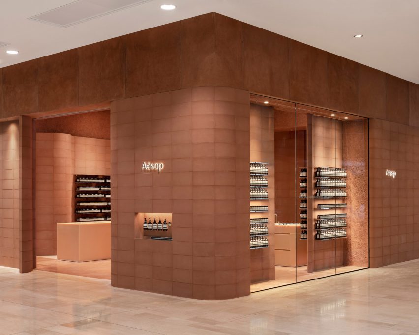 Aesop store by Al-Jawad Pike at Westfield shopping centre in Sheperd's Bush, London