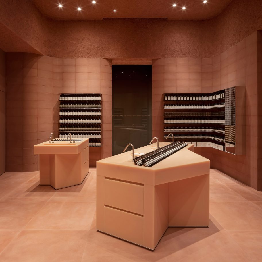 Aesop store by Al-Jawad Pike at Westfield shopping centre in Sheperd's Bush, London